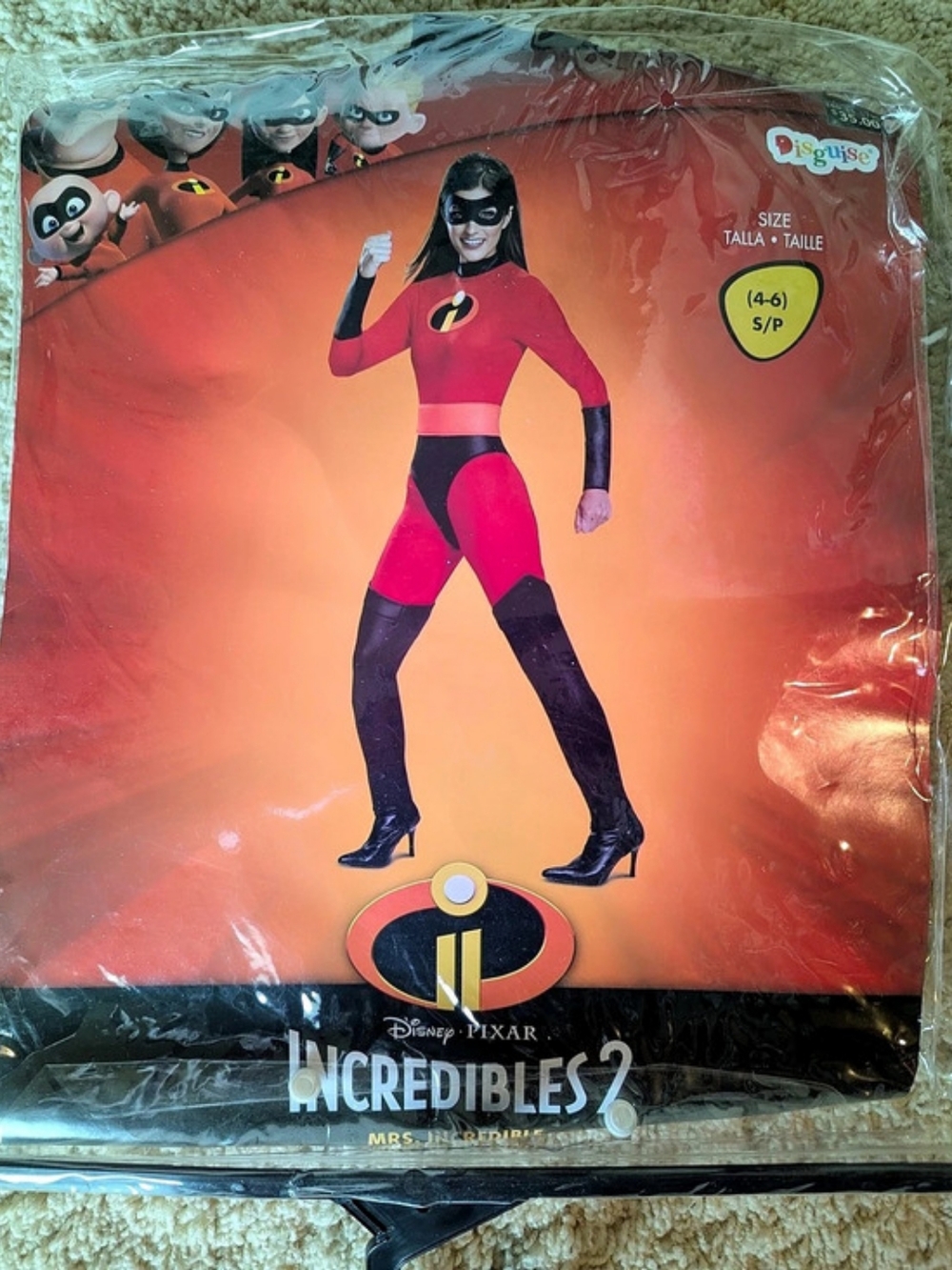 Disney Incredibles 2 Elastigirl costume Superhero Costume Size Women's Small NWT